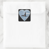 Persoonlijke John Coe Orca Vierkante Sticker (Tas)