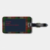 Persoonlijke JOHNSON Tartan Bagage Label voor Here (Achterkant horizontaal)