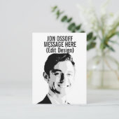 Persoonlijke Jon Ossoff Buste Briefkaart (Staand voorkant)
