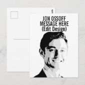 Persoonlijke Jon Ossoff Buste Briefkaart (Voorkant / Achterkant)
