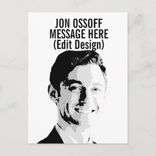 Persoonlijke Jon Ossoff Buste Briefkaart (Voorkant)