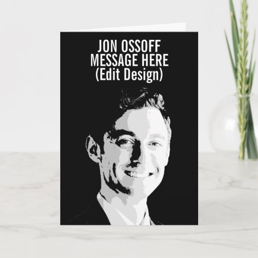 Persoonlijke Jon Ossoff Buste Kaart (Voorkant)