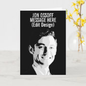 Persoonlijke Jon Ossoff Buste Kaart (Gele Bloem)