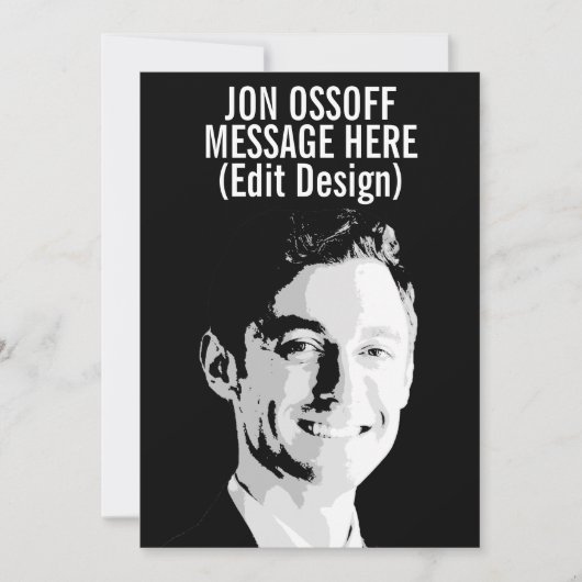 Persoonlijke Jon Ossoff Buste Kaart (Voorkant)
