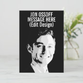 Persoonlijke Jon Ossoff Buste Kaart (Staand voorkant)