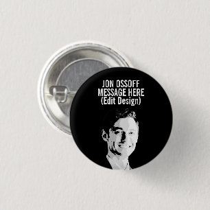 Persoonlijke Jon Ossoff Buste Ronde Button 3,2 Cm