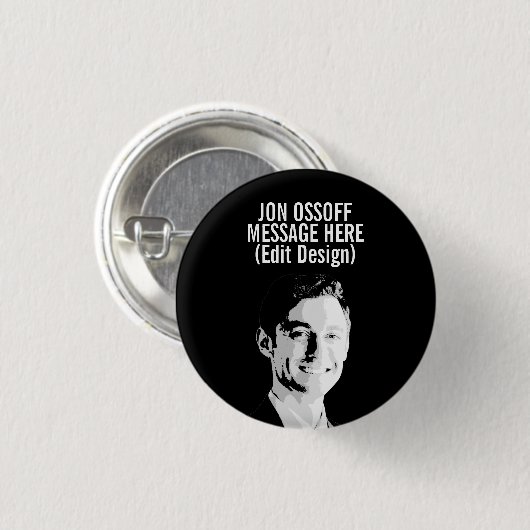 Persoonlijke Jon Ossoff Buste Ronde Button 3,2 Cm (Voorkant /achterkant)
