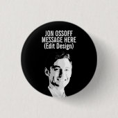 Persoonlijke Jon Ossoff Buste Ronde Button 3,2 Cm (Voorkant)