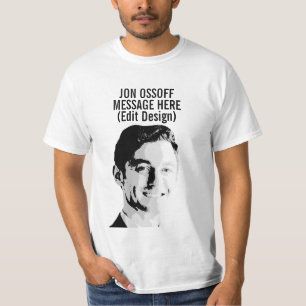 Persoonlijke Jon Ossoff Buste T-shirt