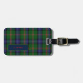 Persoonlijke JONES Tartan Heren Bagage Label (Voorkant horizontaal)
