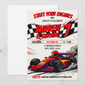 Persoonlijke jongen Sport Race Auto Verjaardagsfee Kaart (Voorkant / Achterkant)