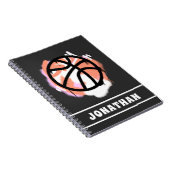 Persoonlijke jongens Basketball Ball Graffiti Mode Notitieboek (Rechterzijde)