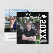 Persoonlijke jongens High School Afstuderen Aankondiging (Voorkant / Achterkant)