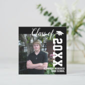 Persoonlijke jongens High School Afstuderen Aankondiging (Staand voorkant)