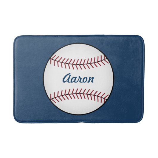Persoonlijke Jongens Kind Baseball Badmat Vloerkle (Voorkant)