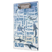 Persoonlijke jongens noemen de haaienenkollage klembord (Links)