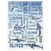 Persoonlijke jongens noemen de haaienenkollage klembord (Achterkant)