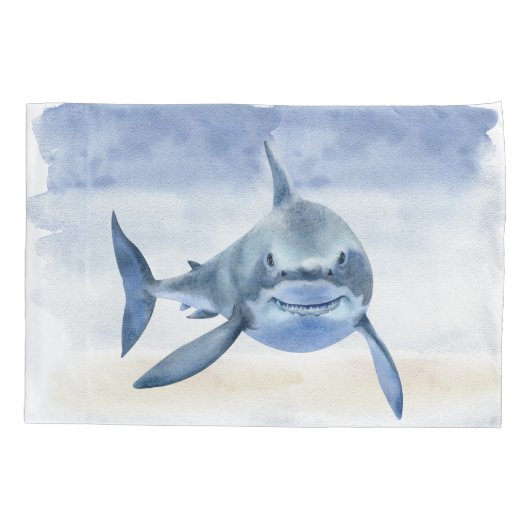 Persoonlijke jongens noemen kussen met haaien kussensloop (Achterkant)