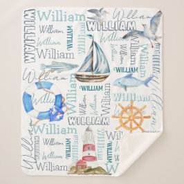 Persoonlijke jongens noemen zeeverzeiling sherpa deken