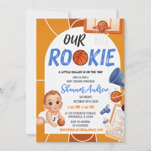 Persoonlijke jongenssport Basketbal Baby Shower Kaart