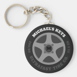 Persoonlijke Jouw naam Tire Co. Sleutelhanger