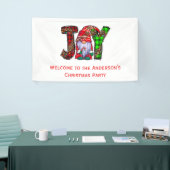 Persoonlijke Joy Gnomen Merry Kerstparty Spandoek (Beurs)