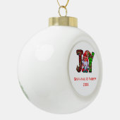Persoonlijke Joy Gnomes Merry Kerstmis Keramische Bal Ornament (Links)