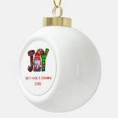 Persoonlijke Joy Gnomes Merry Kerstmis Keramische Bal Ornament (Rechts)