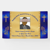 Persoonlijke Jubileum-banner voor kerken of pastor Spandoek (Horizontaal)