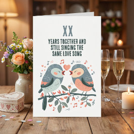 Persoonlijke jubileumkaart voor verliefden kaart