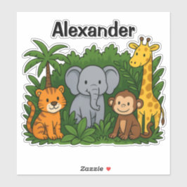 Persoonlijke Jungle Dieren Stickers – Leuk & Wild