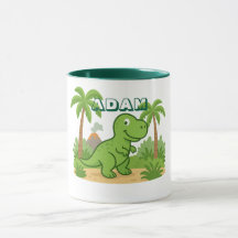 Persoonlijke Jungle Dinosaurus Mok voor Kinderen