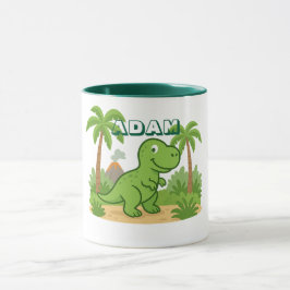 Persoonlijke Jungle Dinosaurus Mok voor Kinderen
