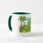 Persoonlijke Jungle Dinosaurus Mok voor Kinderen (Voorkant links)
