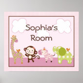 Persoonlijke Jungle Jill/Meisje Dieren Poster/Pren Poster (Voorkant)