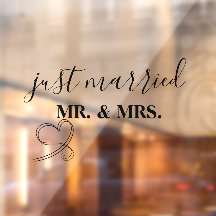 Persoonlijke 'Just Married' Raamfolie voor Auto