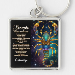 Persoonlijke Juwelen Galaxy Zodiac Schorpioen Sleutelhanger