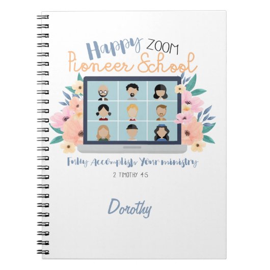 Persoonlijke JW Happy Zoom Pioneer School 2022 Notitieboek (Voorkant)