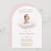 Persoonlijke kaart Doopfeest Meisje (Voorkant / Achterkant)