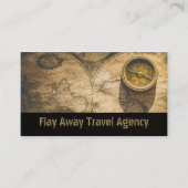 Persoonlijke kaart en kompasfoto visitekaartje (Voorkant)