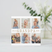 Persoonlijke kaart met foto's van opa (Staand voorkant)