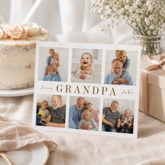 Persoonlijke kaart met foto's van opa