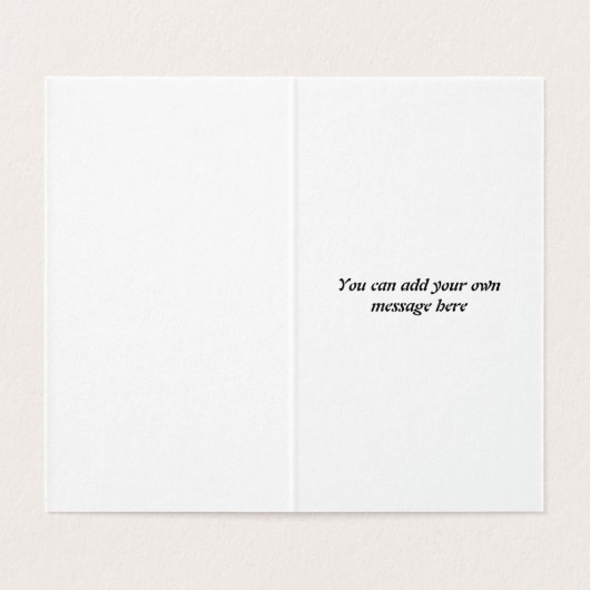 Persoonlijke kaart met verlaat jubileumwens (Binnenkant ongevouwen)