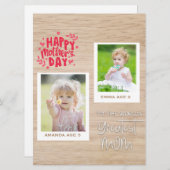 "Persoonlijke Kaart op twee-foto's van mama" (Voorkant / Achterkant)