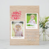 "Persoonlijke Kaart op twee-foto's van mama" (Staand voorkant)