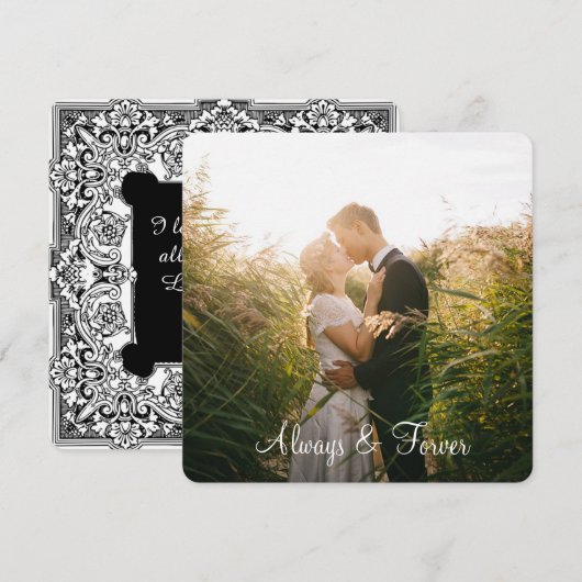 Persoonlijke Kaart van de Fotorand "Altijd en alti (Voorkant / Achterkant)