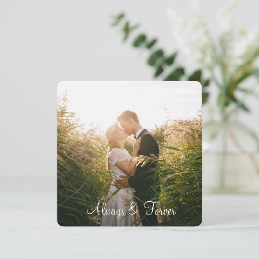 Persoonlijke Kaart van de Fotorand "Altijd en alti (Staand voorkant)