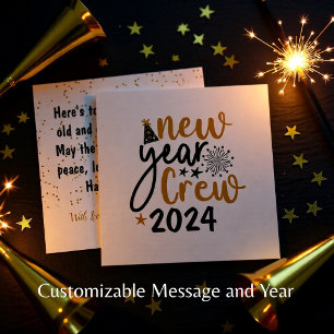 Persoonlijke kaart van Golden & Black New Year Cre