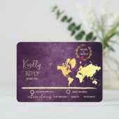 Persoonlijke kaart van huwelijksreis (Staand voorkant)