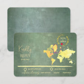 Persoonlijke kaart van huwelijksreis (Voorkant / Achterkant)